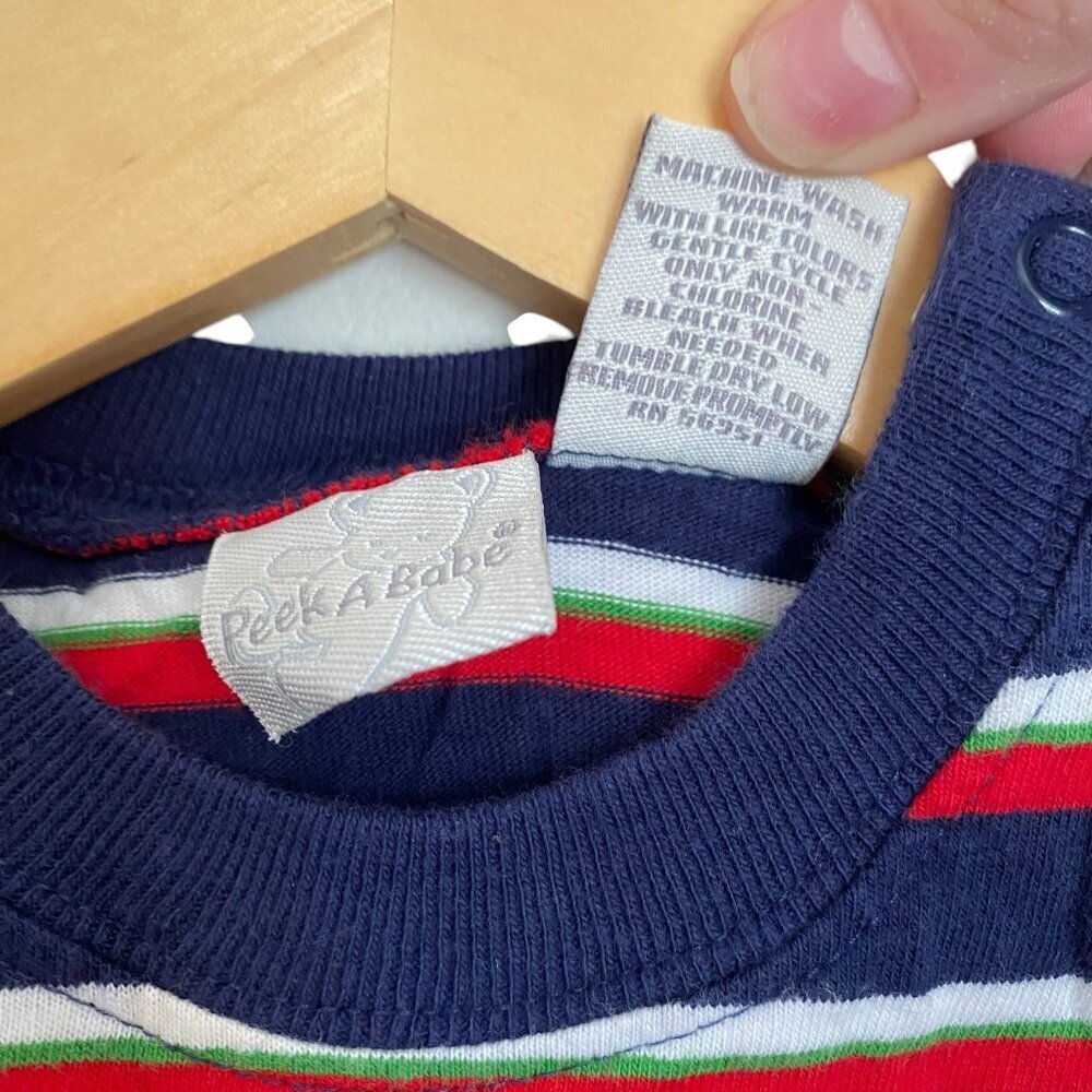 Baby Boy/Girl Vintage Baseball Patch Tee - Size 18 Months 90's - Picture 5 of 5